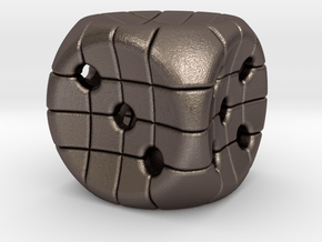 The Net D6 in Polished Bronzed Silver Steel