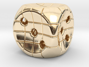 The Net D6 in 14k Gold Plated Brass