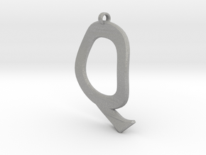 Distorted letter Q in Aluminum