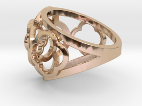 4-leaf Alhambra Ring in 14k Rose Gold Plated Brass