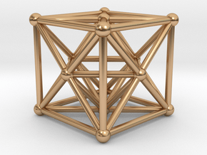 Metatron's Cube - Merkaba Cube in Polished Bronze