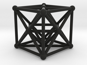 Metatron's Cube - Merkaba Cube in Black Natural Versatile Plastic