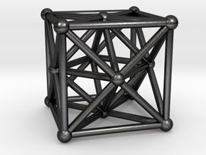Metatron's Cube - Merkaba Cube in Polished and Bronzed Black Steel