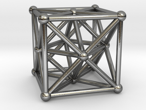 Metatron's Cube - Merkaba Cube in Polished Silver