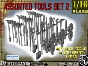 1-16 Assorted Tools Set2 in Tan Fine Detail Plastic