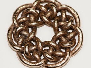 Celtic circular knot in White Natural Versatile Plastic