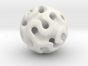 Gyroid Sphere #1 in White Natural Versatile Plastic