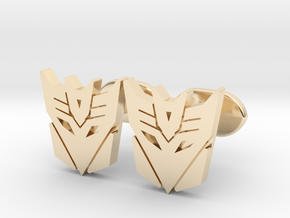 decepticons cufflinks  in 14k Gold Plated Brass