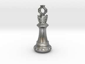 Chess King Pendant in Natural Silver