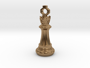 Chess King Pendant in Natural Brass