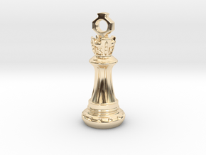 Chess King Pendant in 14K Yellow Gold