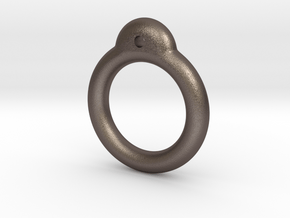 Blythe Doll Pullring in Polished Bronzed Silver Steel