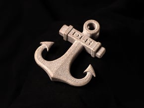 Anchor Pendant (CustomMaker) in Polished Bronzed Silver Steel