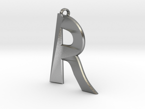 Distorted letter R in Natural Silver