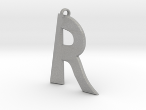 Distorted letter R in Aluminum