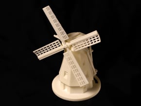 Dutch Windmill in White Natural Versatile Plastic