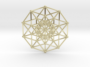 Penteract - 5d Hypercube - E5 in 14K Yellow Gold