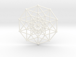 Penteract - 5d Hypercube - E5 in White Processed Versatile Plastic