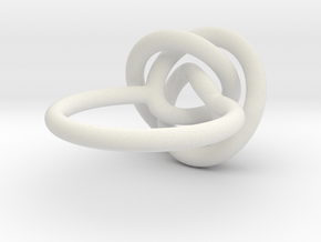 Infinity Knot Ring in White Natural Versatile Plastic: 5 / 49