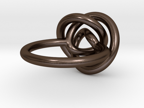 Infinity Knot Ring in Polished Bronze Steel: 5 / 49