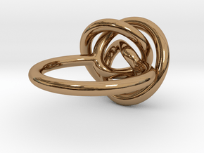Infinity Knot Ring in Polished Brass: 5 / 49