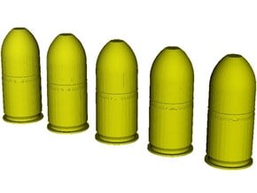 1/24 scale M-781 40x46mm grenades x 5 in Clear Ultra Fine Detail Plastic