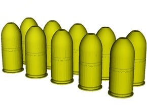 1/24 scale M-781 40x46mm grenades x 10 in Tan Fine Detail Plastic