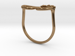 Glass Ring in Natural Brass: 8.5 / 58