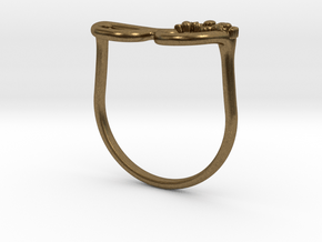Glass Ring in Natural Bronze: 8.5 / 58