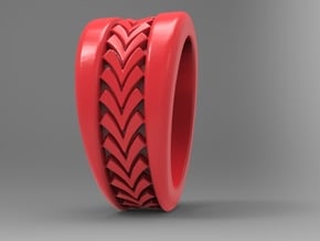 Spruce Ring Pl in Red Processed Versatile Plastic: 10 / 61.5