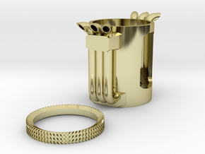 BFT Smoke Stacks in 18k Gold Plated Brass