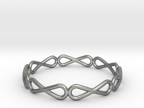 Infinity Bracelet in Natural Silver