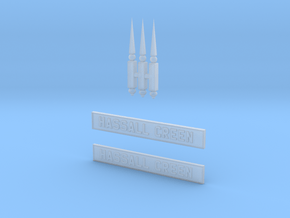 HG42 Finials And Nameboards in Smooth Fine Detail Plastic