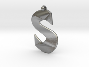 Distorted letter S in Natural Silver