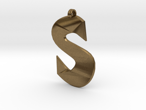 Distorted letter S in Natural Bronze