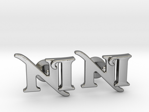 Monogram Cufflinks NI in Polished Silver