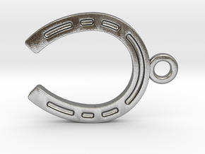 Horseshoe for luck in Natural Silver