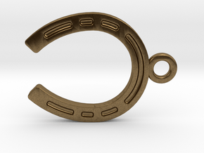 Horseshoe for luck in Natural Bronze