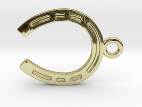 Horseshoe for luck in 18k Gold Plated Brass