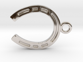 Horseshoe for luck in Rhodium Plated Brass