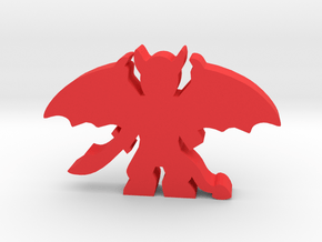 Game Piece, Demon Large, Spread Wings in Red Processed Versatile Plastic