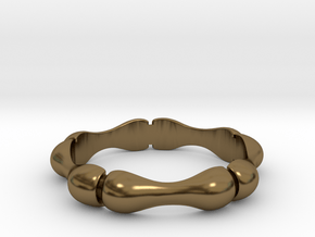 Bamboo Ring in Polished Bronze: 10 / 61.5