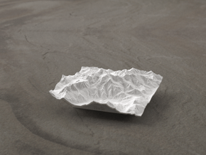 3''/7.5cm Mt. Blanc, France/Italy in White Natural Versatile Plastic