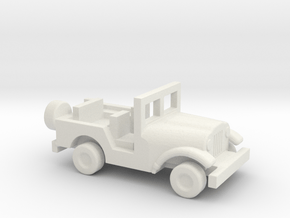 1/200 Scale M38A1 Jeep in White Natural Versatile Plastic