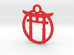 Torii Keychain in Red Processed Versatile Plastic