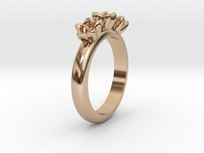 Flower ring in 14k Rose Gold