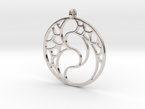 Guardian+pendant in Rhodium Plated Brass