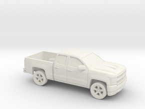 1/87 2016/17 Chevrolet Silverado EXT Cab Short Bed in White Natural Versatile Plastic