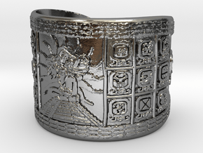 Mayan Bracelet in Polished Silver