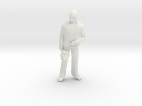 Man With Flowers in White Natural Versatile Plastic